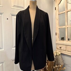 Torrid Classic Black Women's Blazer 0 Elegant Sophisticated Chic BaseLayer